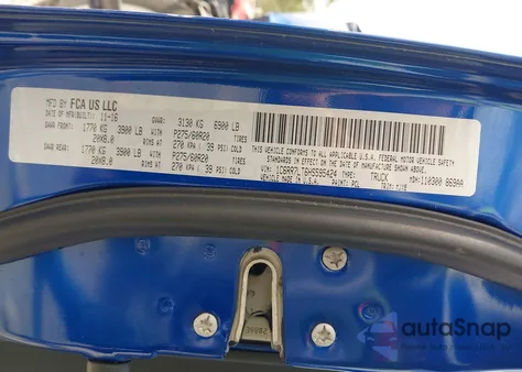 2017 Ram 1500 Big Horn 4X4 5'7 Box из США, поврежденный, VIN 1C6RR7LT6HS595424